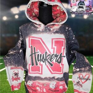 Red and Black Hoodie Sweatshirt